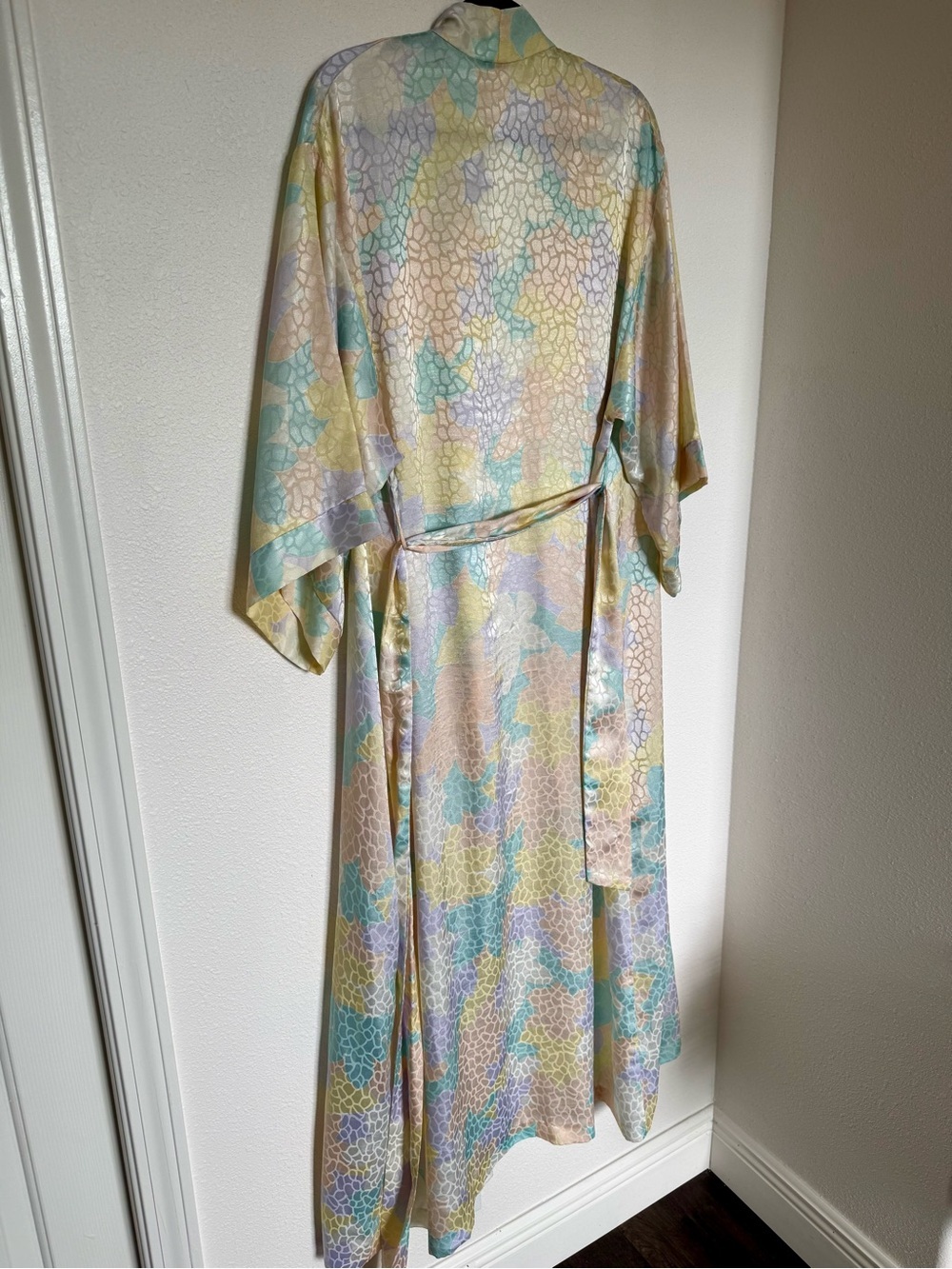 Vintage Georgette Trabolsi Maxi Slip Robe Set Coquette Cottagecore L - Picture 16 of 16